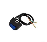 Interruptor LED para manillar de motocicleta de 22 mm con función de apagado y botón de flash dual para mejorar la seguridad y la señalización del conductor (azul)