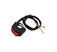 Interruptor LED para motocicleta de montaje en manillar de 22 mm con función de apagado y botón de flash dual para una señal mejorada e interrupción de energía (rojo)