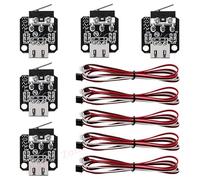 Interruptor Limitado for Impresora 3D, módulo de Interruptor mecánico de topes Finales de 5 Piezas con Cable de 3 Pines de 1 m Compatible con rampas RepRa Tevo Tornado CR10 Ender3
