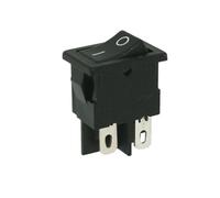 Interruptor luminoso bipolar faston 4'8 mm electro dh. color negro y r