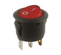 Interruptor Luminoso Redondo ON-OFF 250V/6A - Rojo