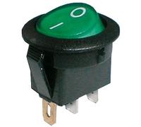 Interruptor Luminoso Redondo ON-OFF 250V/6A - Verde
