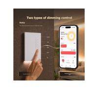 Interruptor Luz Inteligente Tuya Dimmer WiFi Estándar Estadounidense, Interruptor Inteligente 1 Vía, Ajuste Brillo, Control Remoto por Voz