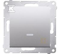 Interruptor "luz" LED 10 AX plata mate Simon54 DS1L.01/43