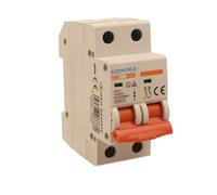 Interruptor magnetotérmico 10 A C10, bipolar 2P, curva C 6 kA, 2 módulos DIN 220 V AC, certificado IEC60898-1, serie SB6L