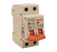 Interruptor magnetotérmico 10A B10, bipolar 2P, curva B 6kA, 2 módulos DIN 220 V AC, certificado IEC60898-1, serie SB6L