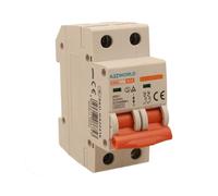 Interruptor magnetotérmico 16 A B16, bipolar 2P, curva B 6 kA, 2 módulos DIN 220 V AC, certificado IEC60898-1, serie SB6L