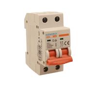 Interruptor magnetotérmico 40 A C40, bipolar 2P, curva C 6 kA, 2 módulos DIN 220 V AC, certificado IEC60898-1, serie SB6L