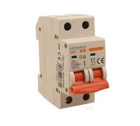 Interruptor magnetotérmico 6A B6, bipolar 2P, curva B 6kA, 2 módulos DIN 220 V AC, certificado IEC60898-1, serie SB6L