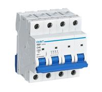 Interruptor magnetotérmico Chint 4P 40A 10kA curva C - 179917