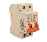Interruptor magnetotérmico curvo D 40 A D40, bipolar 2P 10 kA, 2 módulos DIN 220 V AC, certificado IEC60898-1, serie profesional PB8H