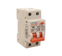 Interruptor magnetotérmico diferencial 30 mA 10 A C10, RCBO Tipo AC Curva C, 1P + N 6 kA 30 mA, 2 módulos DIN