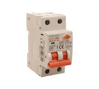 Interruptor magnetotérmico diferencial 300 mA, 1P+N Tipo AC Curva C 6 KA 220 V, Ocupa 2 módulos DIN, RCBO 1P+N 300 mA C20 20 A