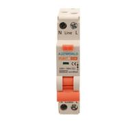 Interruptor magnetotérmico diferencial, RCBO 1P + N C16 16 A, tipo AC Curva C 30 mA 6000 A, salvavidas Slim de 1 módulo DIN, 2 polos 220 V