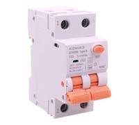 Interruptor magnetotérmico diferencial tipo B C16A, RCBO clase B curva C 1P+N 6kA 30mA 0.03A, 2 módulos DIN, protección completo en un dispositivo compacto