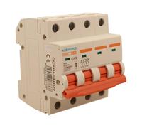 Interruptor magnetotérmico trifásico 4P 20 A D20, curva D 10 kA, 4 módulos DIN 380 V AC, certificado IEC60898-1, serie PB8H profesional