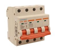 Interruptor magnetotérmico trifásico 4P 50A D50, curva D 10kA, 4 módulos DIN 380 V AC, certificado IEC60898-1, serie PB8H profesional