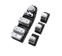 Interruptor Mando Elevalunas Para BMW 3 5 7 Para X3 Para X4 F30 F35 F25 F26 F07 F10 F18 F01 F02 Regulador Botón Control Interruptor Ventanilla Principal(Model A Silver Set)