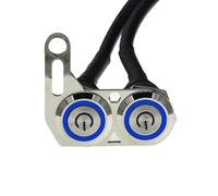 Interruptor Manillar Interruptor De Manillar De Motocicleta, Botón De Reinicio Manual, Control Doble De Encendido Y Apagado del Motor(Blue)