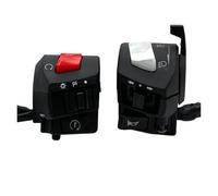 Interruptor Manillar Interruptores De Barra De Manillar De Motocicleta De 22mm Y 7/8 ", Bocina De Luz Antiniebla, Señal De Giro, Arranque Eléctrico para GN125 HJ125 DM125(Black)