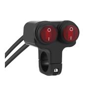 Interruptor Manillar Motocicleta Interruptor De Luz De Motocicleta De 12 V Y 10 A, 22 Mm, Botón Encendido/apagado Para Faros Delanteros, Accesorio Motor Luz Piloto, Interruptores De Control De Manija.
