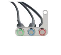 Interruptor Manillar Motocicleta Interruptor De Manillar para Motocicleta, Interruptores De Montaje Ajustables, Botones De Encendido Y Apagado para Faro, Bocina, Señal De Giro LED(Right Multicolor)