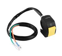 Interruptor Manillar Motocicleta, Interruptor Faro LED Universal 7/8 Pulgadas Botón Amarillo para Pilotos y Personalización de Motocicletas