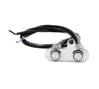 Interruptor Manillar Motocicleta Interruptor LED De Acero Inoxidable Doble Cabeza para Motocicleta, Manillar Encendido Y Apagado(Single Head Green)