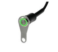 Interruptor Manillar Motocicleta Interruptor LED De Acero Inoxidable para Motocicleta, Manillar De Encendido Y Apagado, Interruptores De Montaje Ajustables, Botón para Faro(Green Self-Return)