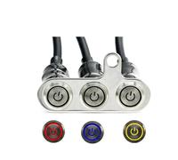 Interruptor Manillar Motocicleta Interruptores De Motocicleta 3 Botones En 1, Luz De Emergencia, Faro, Espejo, Interruptor para ATV, Pieza De Modificación De Tierra, 12 V, LED