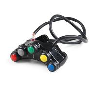 Interruptor Manillar Motocicleta Interruptores Motocicleta 7 Botones Conjunto Manillar Indicador Faro Interruptor Bocina Universal 7/8 "22 Mm