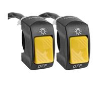 Interruptor Manillar Motocicleta Modificación del Botón De Encendido Y Apagado del Interruptor Universal del Manillar De La Motocicleta para Motocicletas ATV(2pcs Yellow)