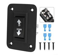 Interruptor momentáneo de marcha atrás resistente de 30 amperios Dpdt para gato eléctrico en remolques y caravanas con control hacia arriba y abajo para estabilizadores y toldos eléctricos, acabado