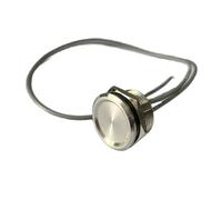 Interruptor momentáneo normalmente abierto de 16 mm, 19 mm, 22 mm y 25 mm, 200 mA, piezoeléctrico de acero inoxidable (1 unidad)(22mm)