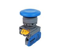 Interruptor momentáneo tipo seta de 22mm FXBY6, interruptor de botón de plástico, enclavamiento, reinicio automático, rojo, amarillo, azul, verde, blanco y negro(Blue,Latching,3NO)