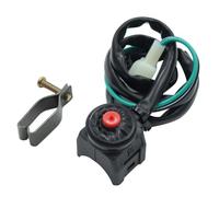Interruptor moto Ajuste para barras montadas en manillar de 22mm, interruptor apagado motocicleta, botón rojo, arranque bocina, Dirt Bike ATV UTV Dual Sport(Red)