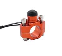 Interruptor moto Ajuste para Honda para Kawasaki para motocicleta Yamaha Interruptor de encendido y apagado arranque aluminio CNC(Orange)