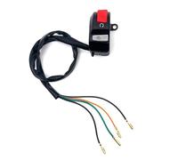 Interruptor moto Ajuste para Scooters ATV, moto de nieve, interruptor motocicleta 22mm, lámpara Faro manillar, arranque y apagad(Brown)