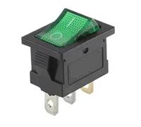 Interruptor moto Apto para paneles de embarcaciones alta resistencia y sistemas vehículos recreativos Interruptor basculante palanca LED KCD1 - Función ON-OFF(Green Light 3Pin,30)