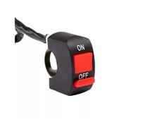 Interruptor moto Interruptor de apagado del manillar la motocicleta, botón encendido y para Motor ATV, negro Pulsador de arranque moto