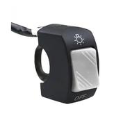 Interruptor moto Interruptor de motocicleta, botón Control encendido y apagado, montaje en manillar, lámpara señal faro, interruptores modificados Pulsador de arranque moto(Gray)