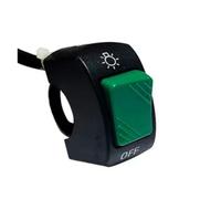 Interruptor moto Interruptor de motocicleta, botón Control encendido y apagado, montaje en manillar, lámpara señal faro, interruptores modificados(Green)