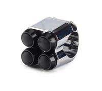Interruptor moto Manillar de 25mm y 22mm, interruptores M 4 botones, interruptor arranque luz bocina motocicleta, Control aluminio para Pulsador de arranque moto(25mm Chrome Black)