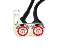 Interruptor Motocicleta Interruptor LED De Manillar Motocicleta Botón Retorno Manual Reinicio Encendido Y Apagado Motor Control Doble 12V