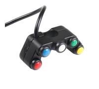 Interruptor Motocicleta Interruptores plástico para motocicleta 12V 7/8" 22mm montaje manillar faros intermitentes luces antiniebla bocina encendido apagado interruptor arranque