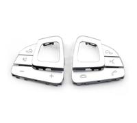 Interruptor Multi Volante Juego De Reparación Botones Control Del Volante Multifunción Para BENZ Clase E W213 W238 0999056200 0999056300(A-Silver-Set)