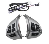 Interruptor multifunción para Volante de Coche Botones Control Crucero Volumen Volante Compatibles Con Para ASX Para Outlander EX 2006 2012(Plata)