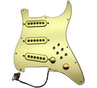 Interruptor multifunción SSS Gold Tri-Sonic Singel Coil Pickguard con espejo dorado cargado precableado para piezas de repuesto de guitarra eléctrica Fender ST