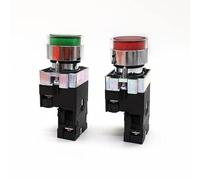 Interruptor NP2-BW3461 NP2BW3462 Pulsador con luz LED AC220V DC24V luminoso NP2-BW3461 NO,24V)