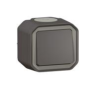 Interruptor o de ida y vuelta LEGRAND impermeable Plexo 10AX 250V~ IP55 IK08 - Antracita